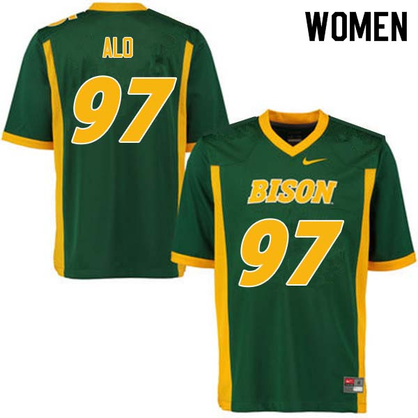 Women #97 Quinn Alo North Dakota State Bison College Football Jerseys Sale-Green - Click Image to Close
